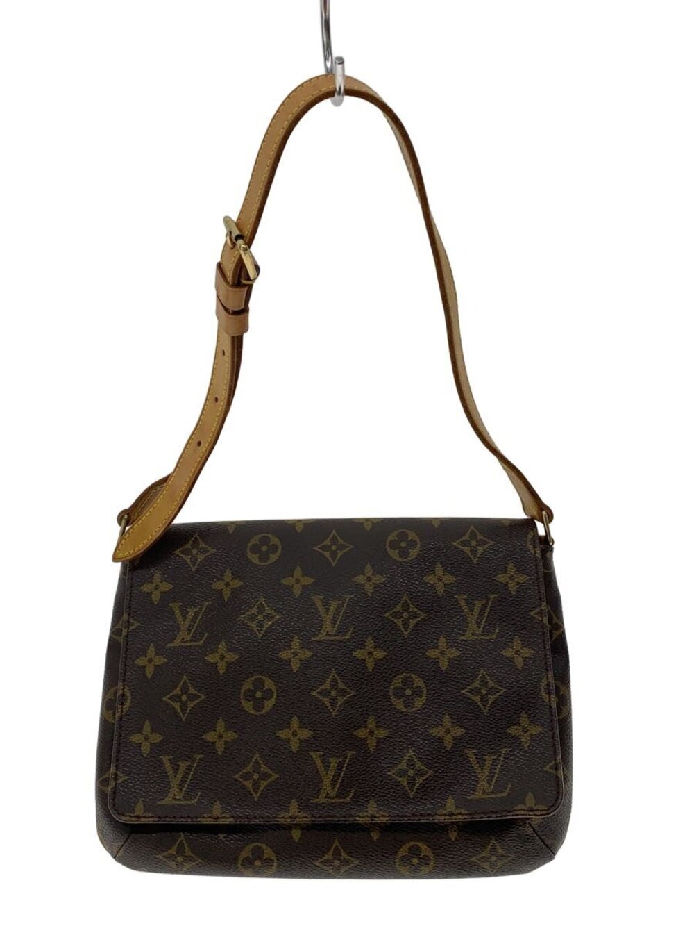 Louis Vuitton Musette Tango Monogram Canvas Shoulder Bag Brown